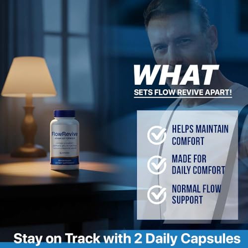 Image of (3 Pack) Flow Revive Prostate Capsules, Official FlowRevive Supplement Pills with Premium Ingredients, All Natural Advanced Formula for Maximum Strength & Overall Wellness (180 Capsules)