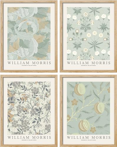SIGNWIN Framed Poster Classic William Morris Floral Pattern Wilderness Nature