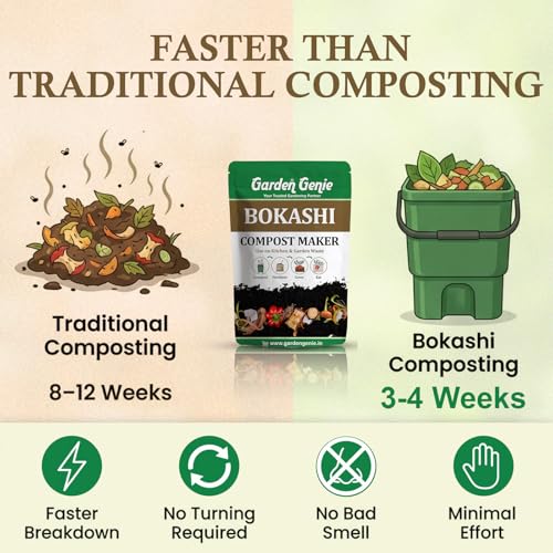 Image of Garden Genie Bokashi Compost Maker Powder (Waste Decomposer), 500 Gm