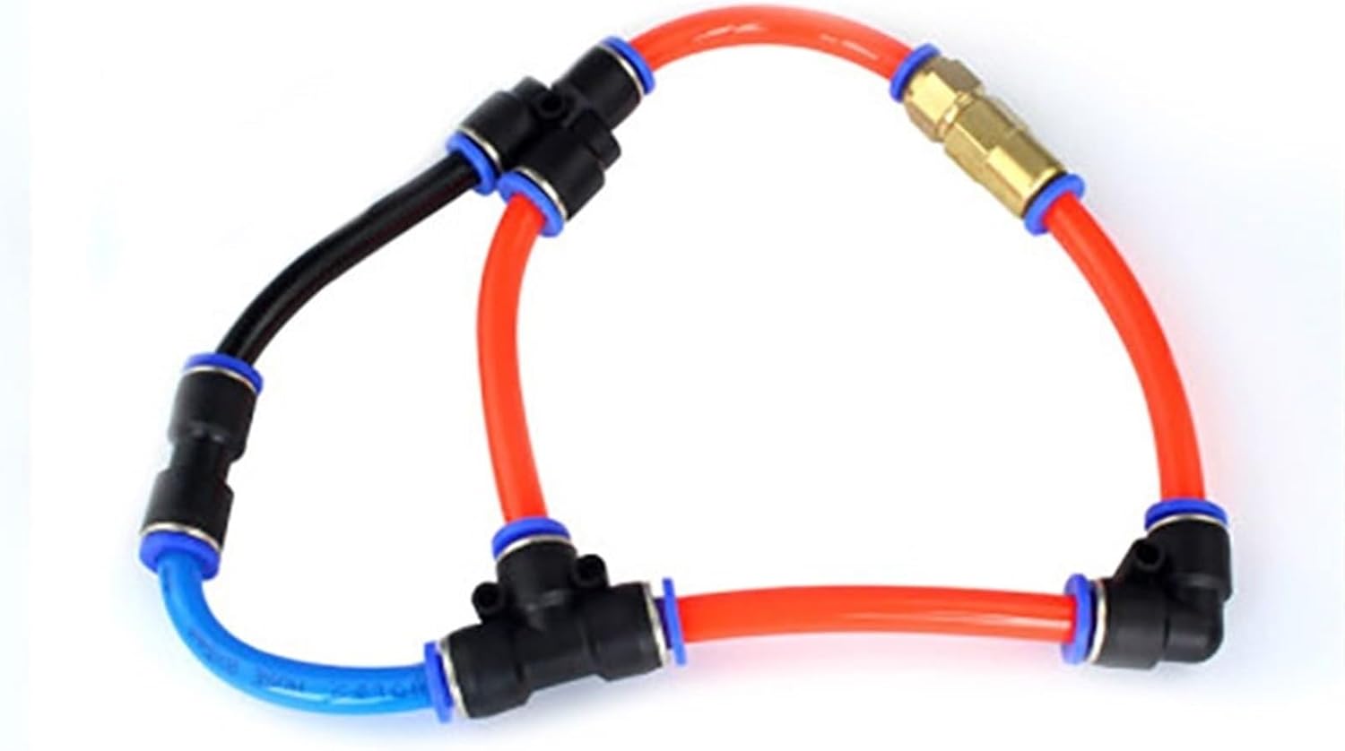 PE Pneumatic Fitting Quick Connect Slip Lock Tee 3Way Plastic Pipe Water Hose Tube Connector Air Connectors 4/6/8/10/12MM 30Pcs(PE4)