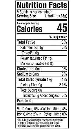 Mission Carb Balance Fajita Tortillas,Low Carb,Keto,8 Ounce (Pack of 2)