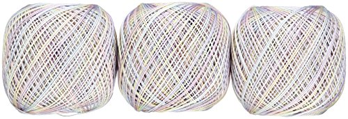 オリムパス製絲 金票 ミックス レース糸 #40 Col.M10 クリーム 系 10g 約89m 3玉セット