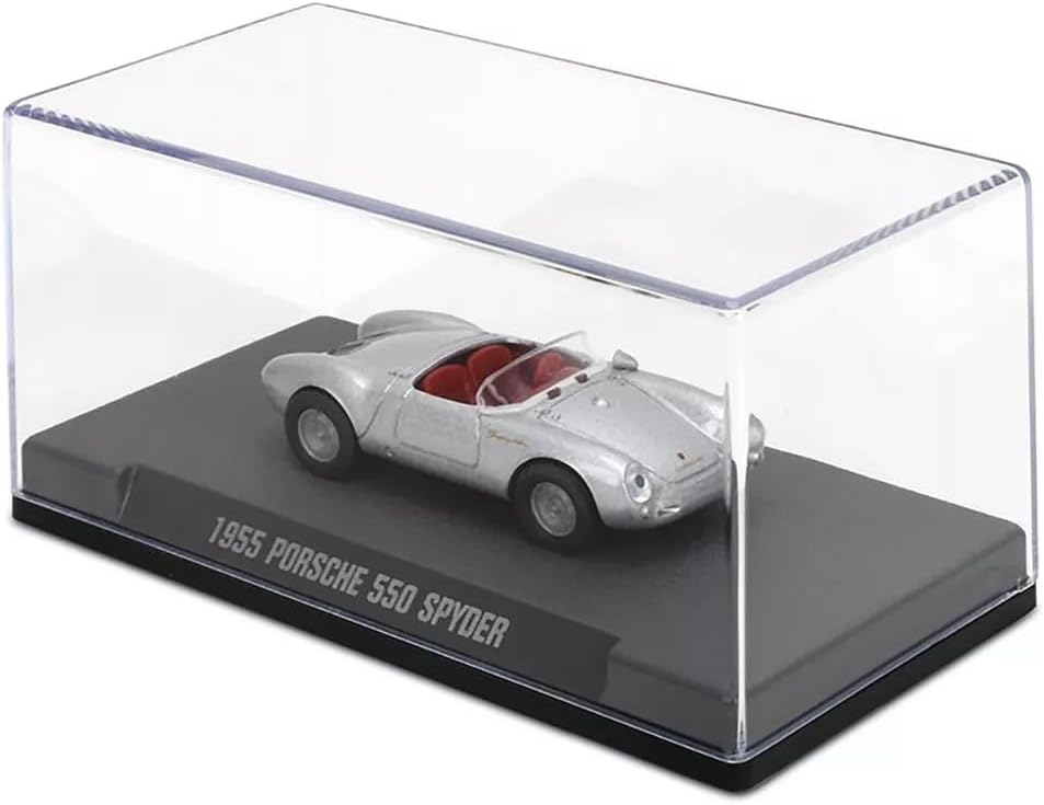 Majorette Collection – 1955 Porsche 550 SPDER 1:64 Die-Cast Model Car with Rubber Tires & Display Case, for Collectors & Adults
