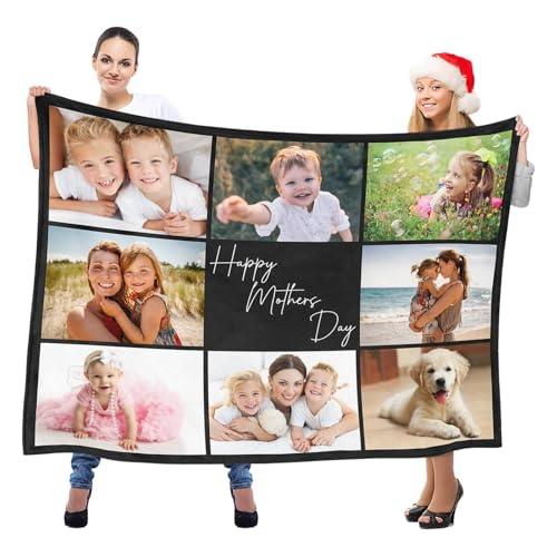 Image of inkArts Custom Blanket with Photo, Personalized Blanket, Customized Photo Blankets, Customizable Picture Blankets, Personalized Photo Gifts for Mom Baby Kid Family Pet