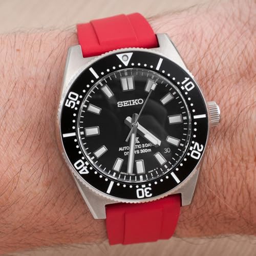 Image of StrapHabit Quick Release Deployant Rubber Watch Strap For Large and Small Wrists - Women and Men - Band FKM Deployment 19mm, 20mm, 21mm, 22mm