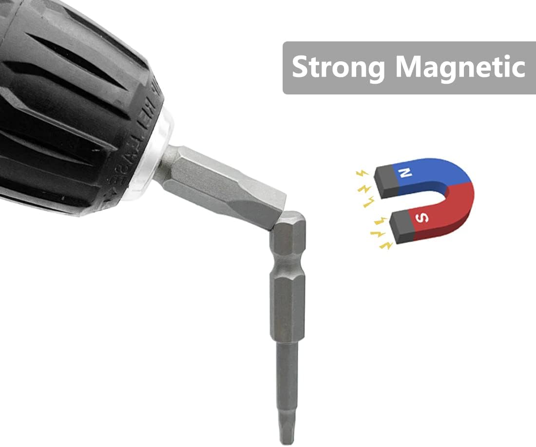 10pcs Pentagon Head Screwdriver Bits Set Magnetic Pentagonal Drive Bit 1/4 Inch Hex Shank S2 Steel Security Tamper Proof Screw Driver Bit Set 2-Inch Length [H3-H7.6]