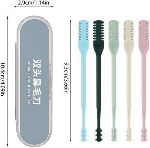 Miniatura 2 de Chodofo Recortadora de pelo de nariz de doble cabeza recortadora manual de pelo de nariz oreja no requiere baterías extraíble sin dolor e impermeable
