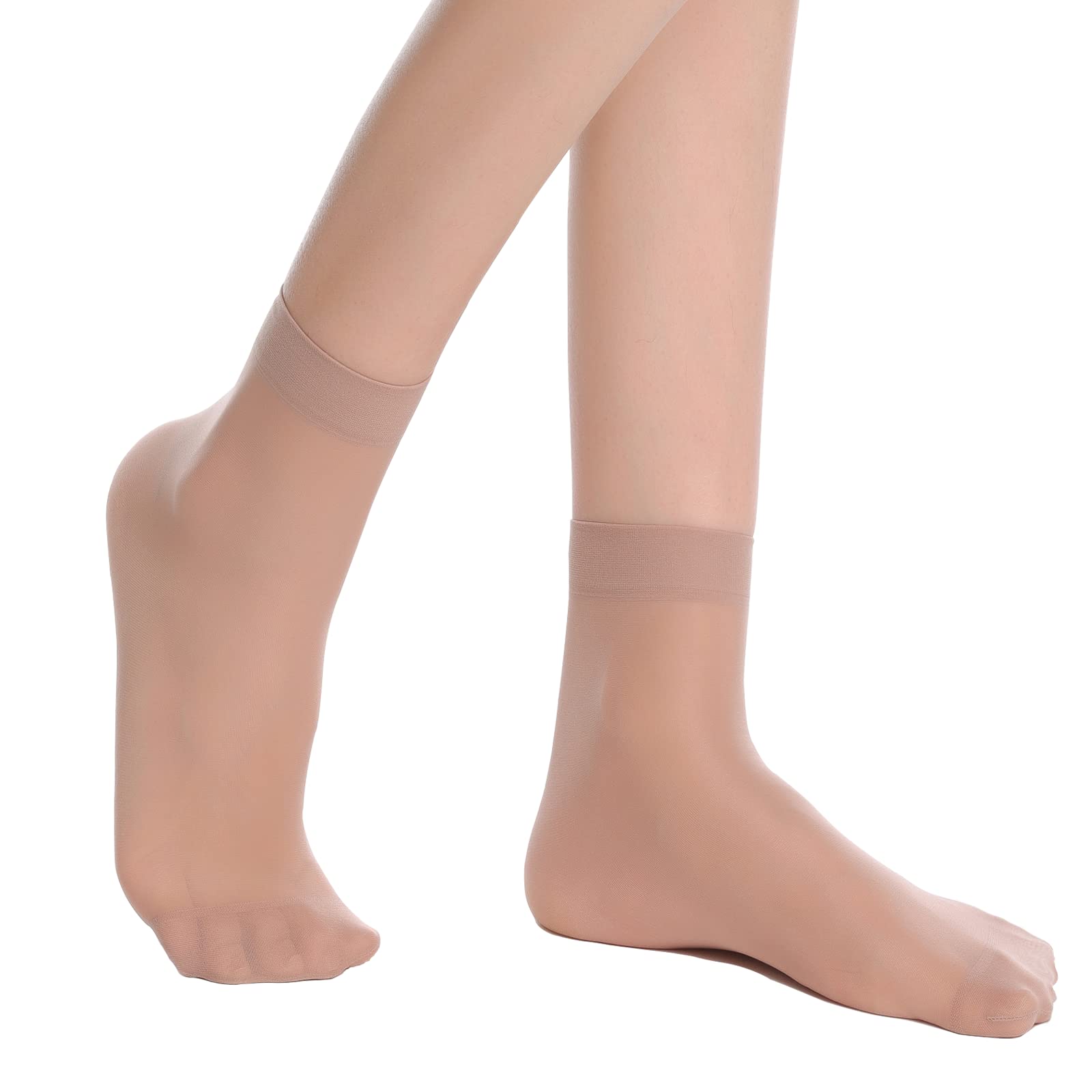 LiiYoang 12 Pairs Women'S Pop Socks & Tights 20 Denier, Nylon Sheer Socks Women Ankle High Silk Thin Sock Multiple Colors Gift Boxed Set
