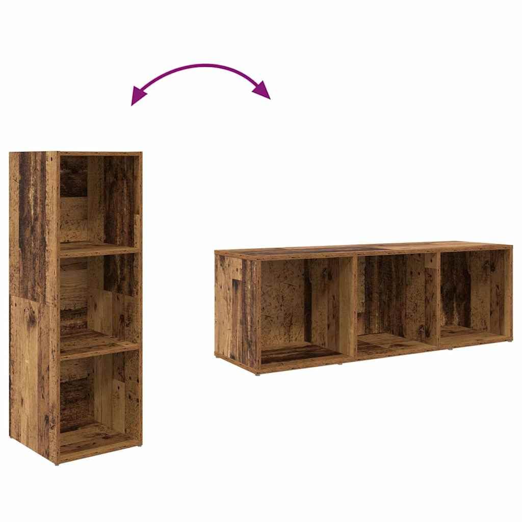 TV-Schrankset Wandmontiert 3-TLG., Braun Holzwerkstoff, Modernes Design, Stauraum für Wohnzimmer, Media Center, Einfache Montage