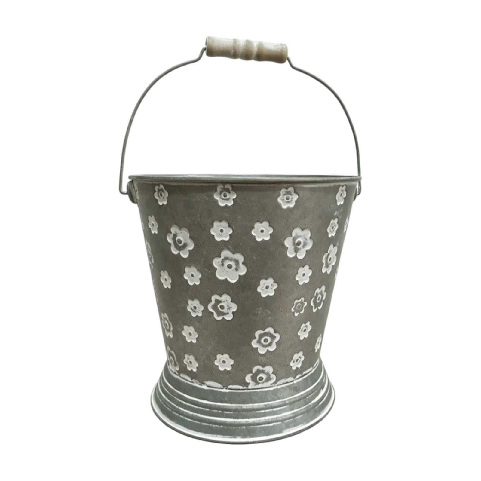 Limtula Miniature Metal Flower Container Outdoor Indoor Use Decorative Container for Succulents Plant Replacement Stand Bucket Artistic Iron Planter Multipurpose Handle Stand Vase