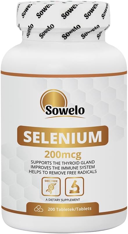 Sowelo – Selenium, 200 selenium tabletten, hoge concentratie 200 mg natriumseleniet in één tablet, reinigt het lichaam, ondersteunt de antioxiderende processen
