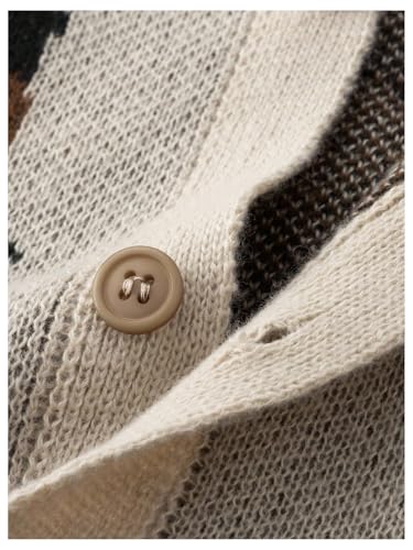 SOLY HUX Men's Leopard Button Down Cardigan V Neck Long Sleeve Outerwear Fall Clothes4