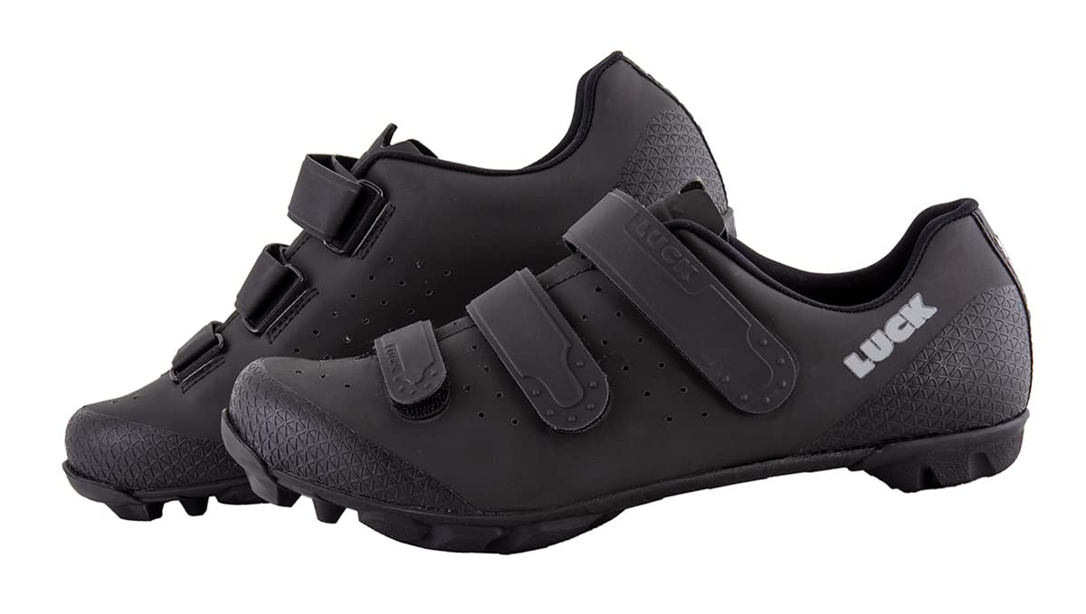 LUCK Zapatillas de Ciclismo Matrix Revolution MTB, con una estupenda Suela de Carbono Muy Ligera y rígida y Triple Velcro para un Ajuste