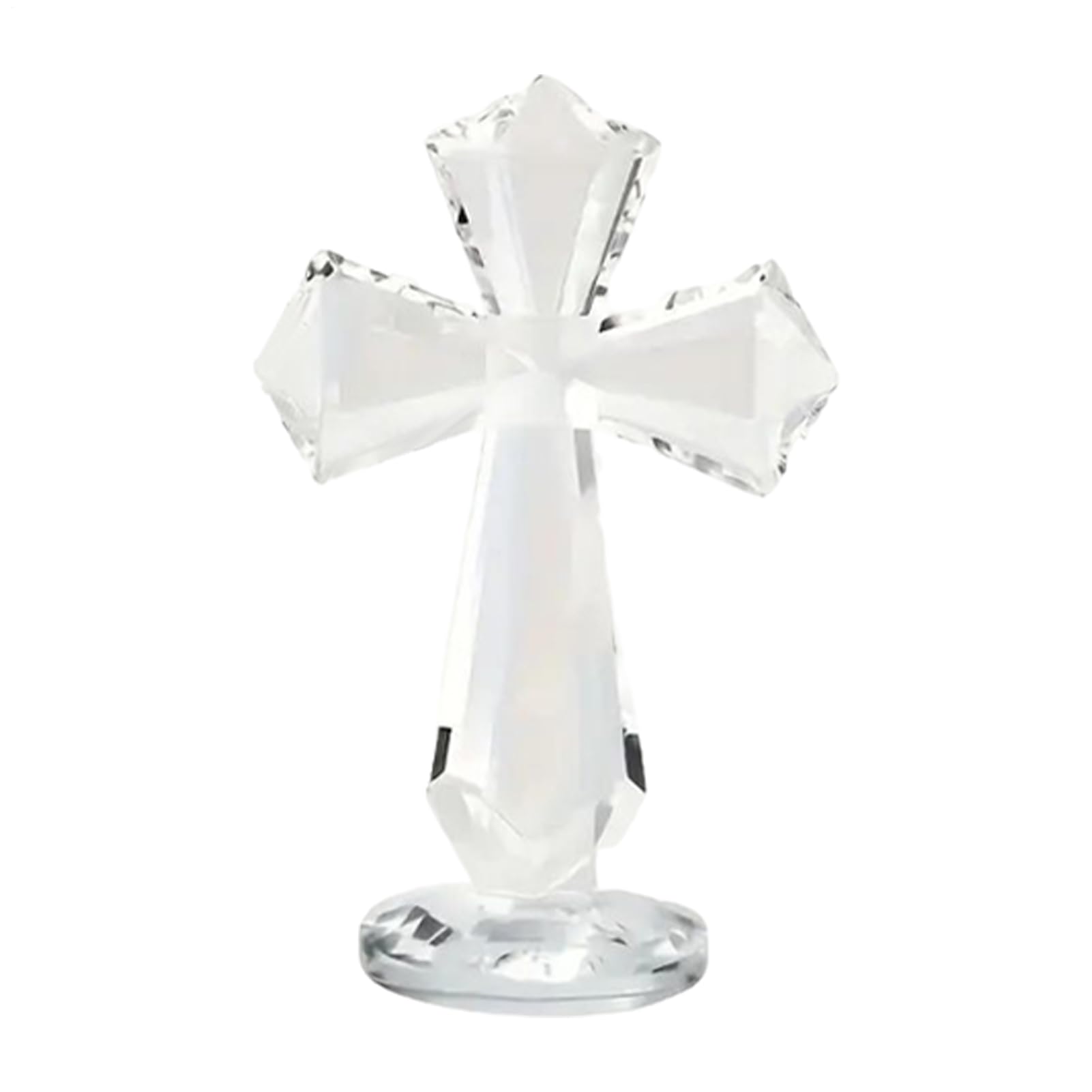Ornement de table statue de croix au design élégant à facettes pour église et pasteurs