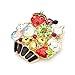 WANGGW Broche para Mujer Esmalte De Diamantes De Imitación Cesta De Frutas Broches Mujeres Fresa Calabaza Bodas Broche Alfileres Fiesta Cumpleaños Regalos Bufanda Ropa Abrigo Insignia Broche Regalo