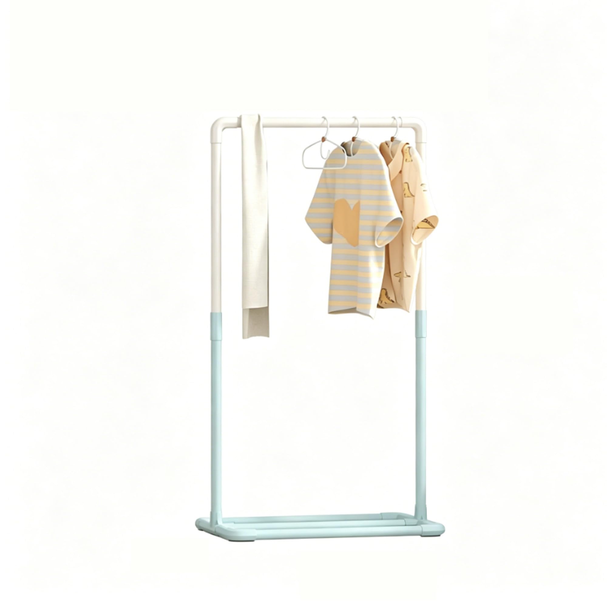 YAOHY Small Freestanding Clothing Rack,Sturdy Metal Coat Clothes Racks For Hanging Clothes, for Hanging Clothes In Bedroom,Closet,Entryway,Boutique Display(Blue)