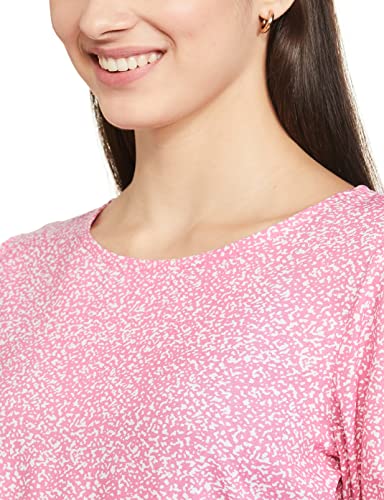 Image of Amazon Brand - Symbol Women's Solid Rayon Round Neck Half Sleeve Regular Fit Peplum Top (Available in Plus Sizes)