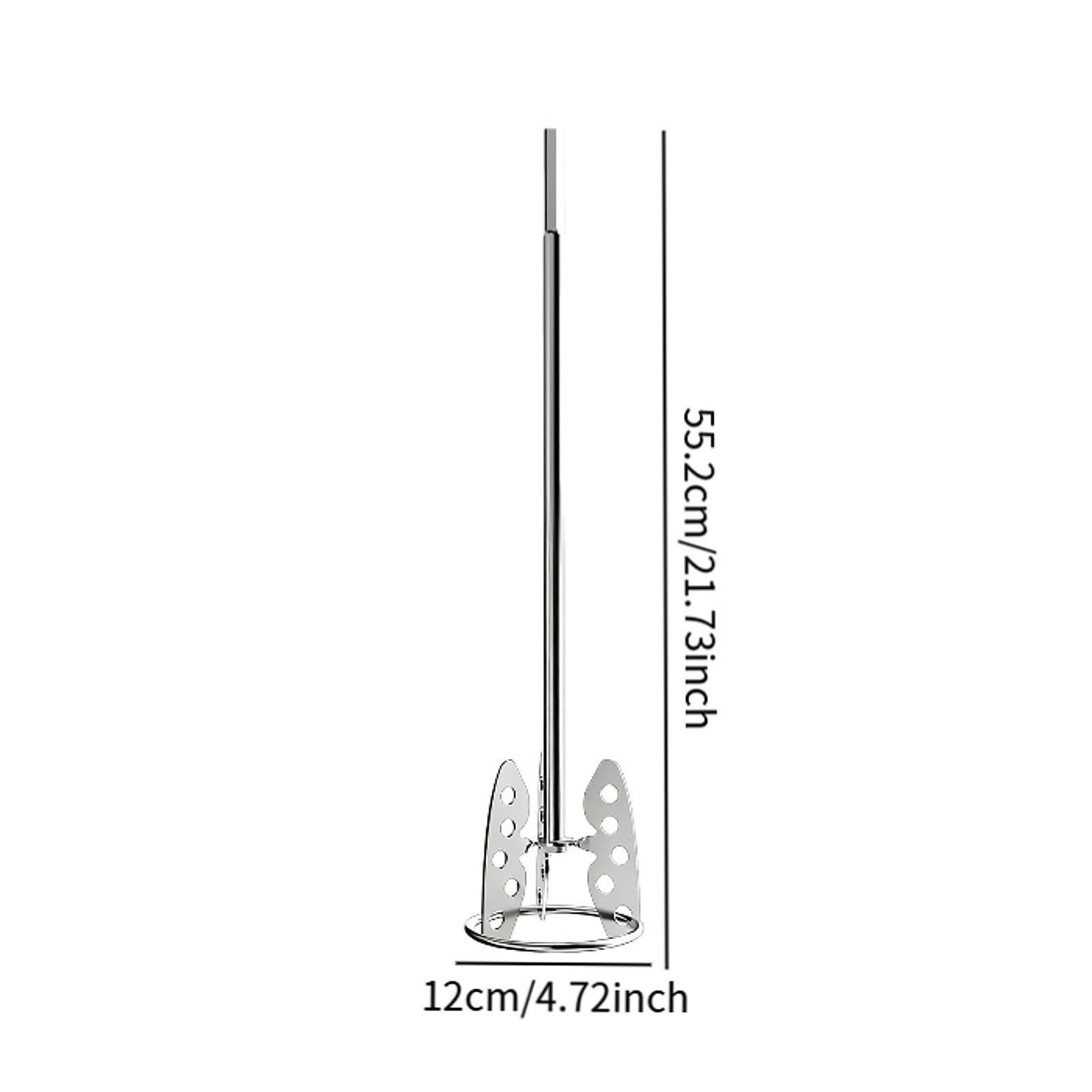 Varilla de Mezcla de Cemento para Materiales con Mango Ergonómico de Acero Inoxidable Agitador para Pintura Y Mezclador de Cemento Adecuada para Tarea, Maleficio