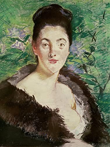 Image sur toile Femme au manteau de fourrure Edouard Manet 60x90cm affiche décoration murale