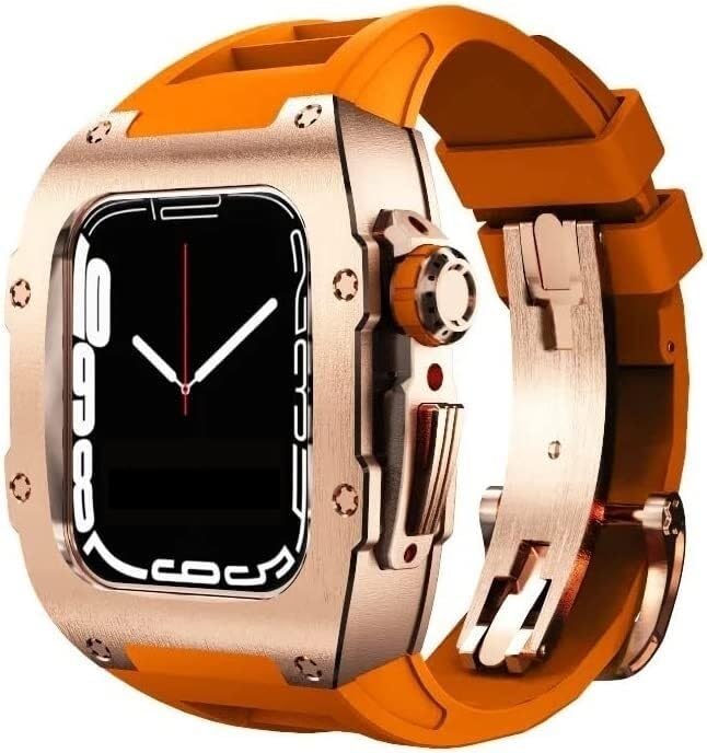 Lunette en métal protège-boîtier et bracelet de montre pour Apple Watch, finies les rayures