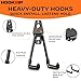 Pack 13 Garage Hooks Heavy Duty | Multi-Sized Wall-Mounted Tool Hangers with Anti-Rust PVC Coating | Heavy Duty Wall Hooks for Bikes, Ladders, Garden Tools, and More