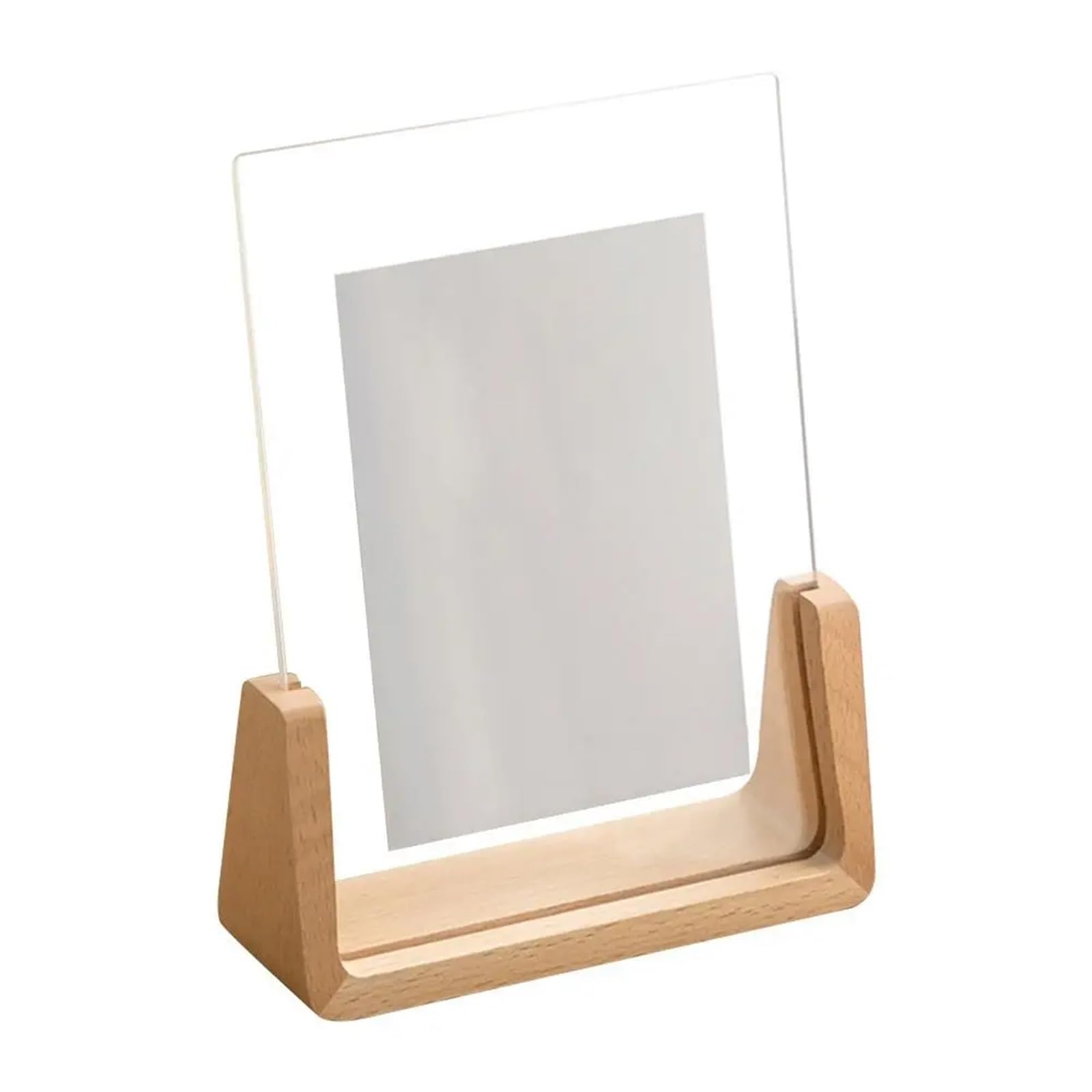 DAJGRHE Photo Frame Creative Photo Frame U Shape Transparent Desktop Wood Wedding Pictures(12.7x17.8cm-1)