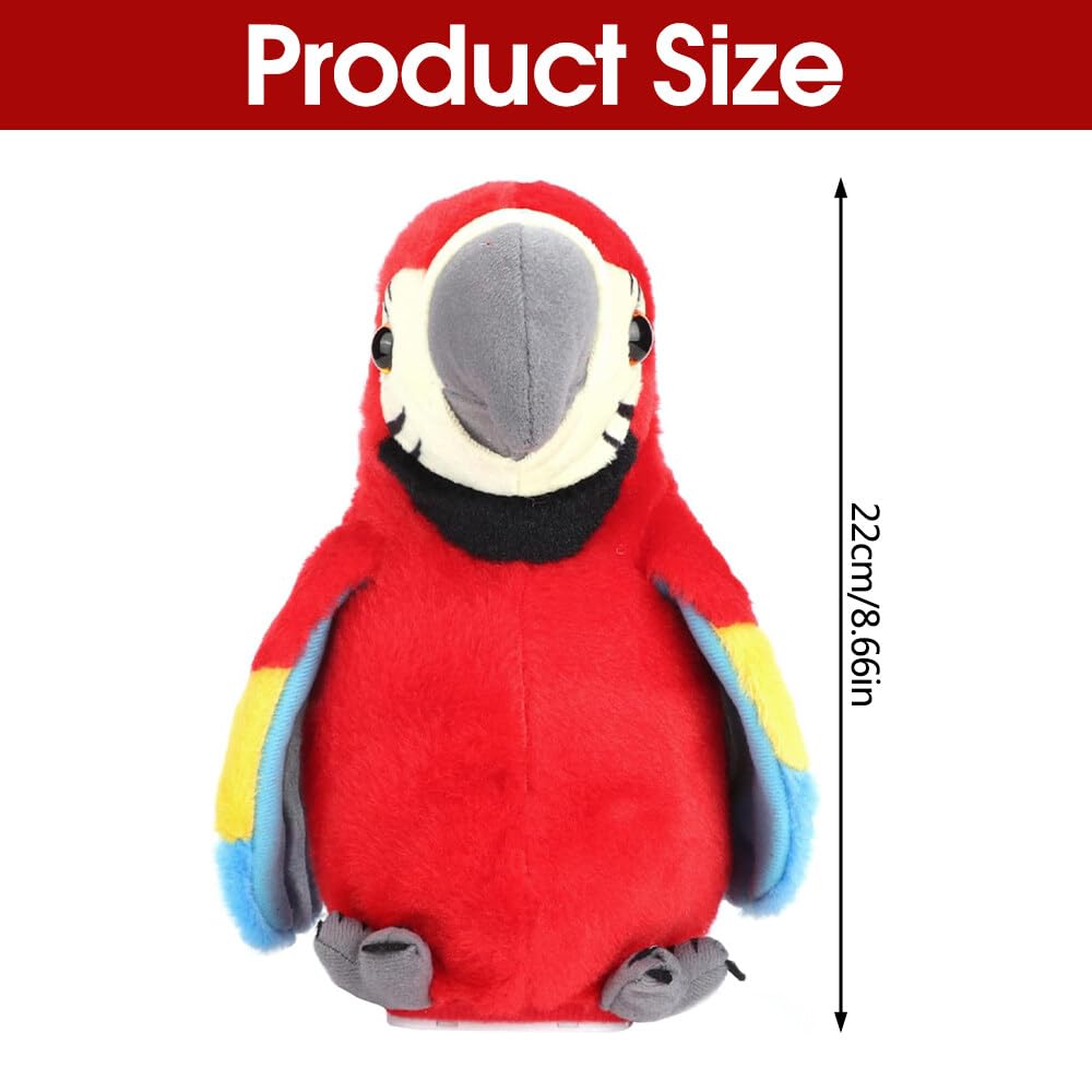 Perroquet Peluche Parlante Et Dansante - Enregistre Et Répète, Jouet éducatif Pour Enfants