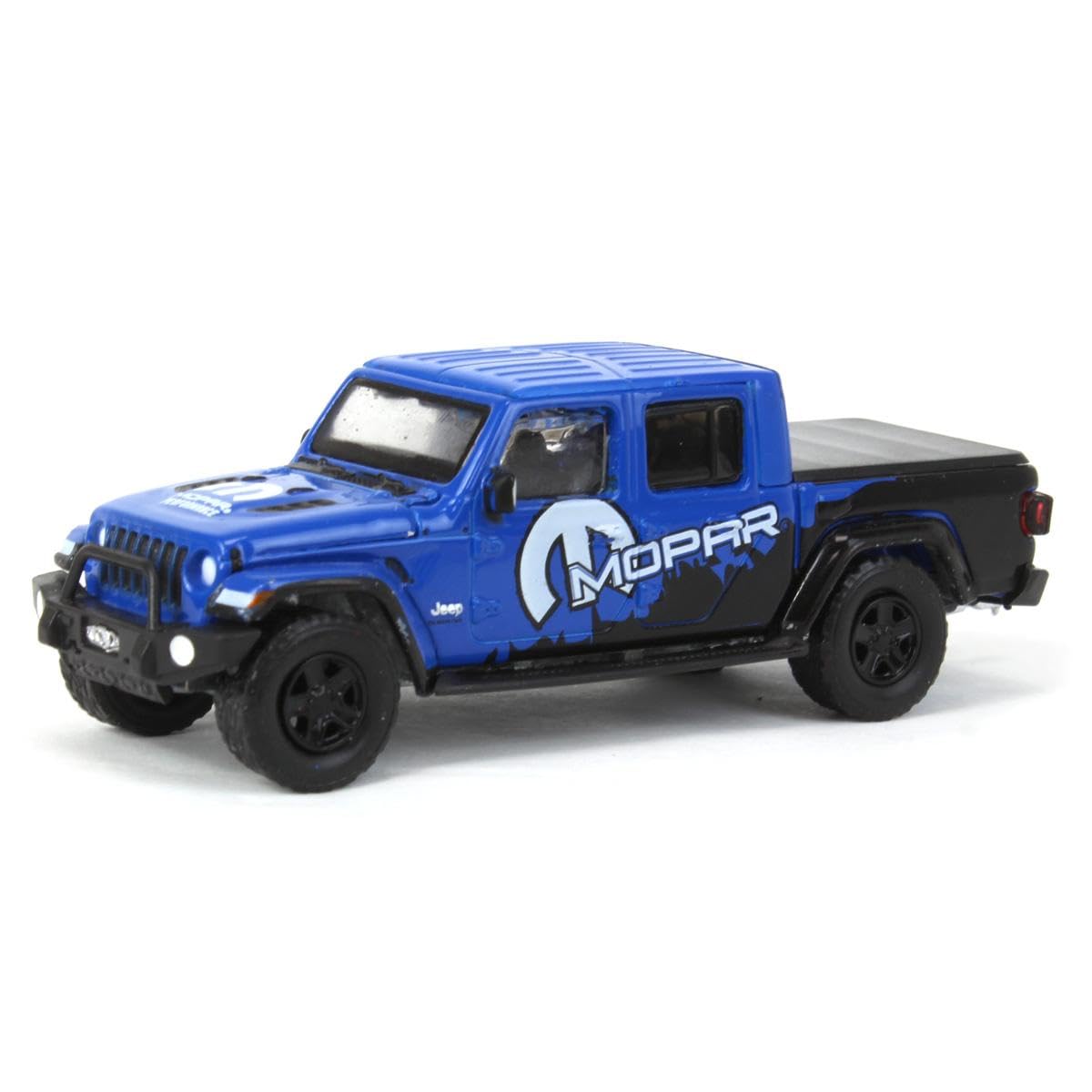 2021 Gladiator Pickup Truck w/Tonneau Cover & Off-Road Bumpers Blue & Black Blue Collar Collection 1/64 Diecast Model Car by Greenlight 35220 F