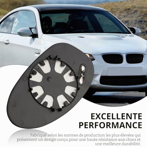 Rétroviseur extérieur asphérique bleu pour BMW Série 3 E90 E91 E46 et Série 1