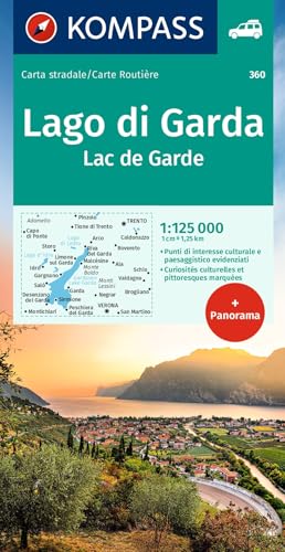 Carta stradale Kom 360. Lago di Garda, Lac de Garde
