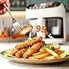 Kismile 4.5QT Glass Air Fryer, BPA-Free Non Toxic AirFryer with Digital Touch Control, 1500W Portable Airfryer, Dishwasher Safe Basket, Up to 400°F, Cooks with 95% Less Oil(White)