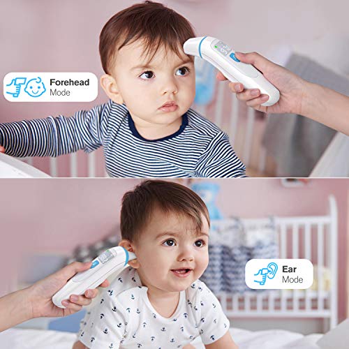 Infrared Thermometer for Adults, Forehead and Ear Thermometer for Fever, Baby Thermometer - Thumbnail 2
