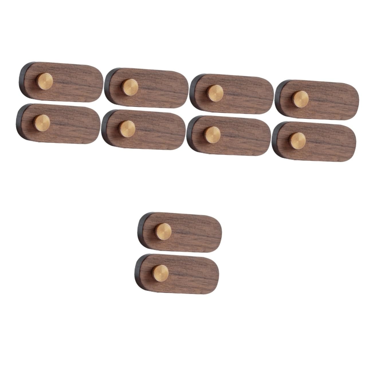 HOMSFOU 5 Ensembles Étiquette De En Bois Petit Vente Pour Porte-étiquettes Rester Des Stands Porte-étiquette D'affichage Présentoir De De Marchandises Cuivre Café 2 Pièces * 5