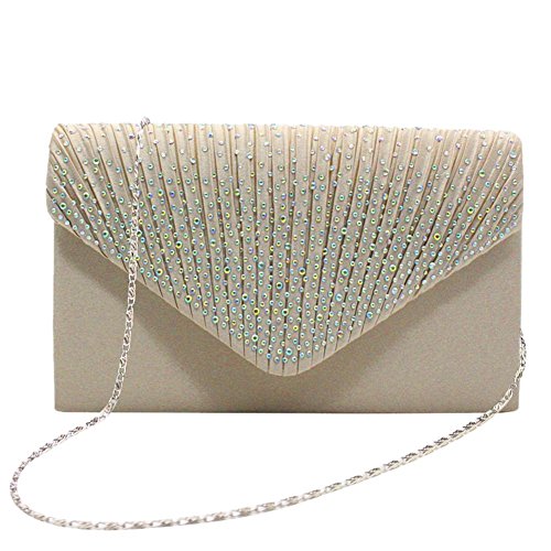 PROKTH Sac de Soirée, Pochette Femme Mariage Soirée Sac à Main Bandouliere