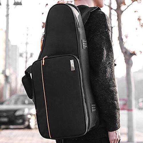 Sassofono Gig Bag Oxford tessuto sax contralto ispessito con doppia spalla e spazio extra per la musica caricata