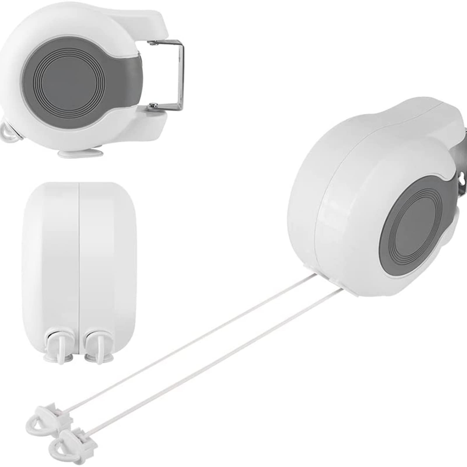 Akozon Ligne de séchage de vêtements Corde à linge rétractable double Akozon Ligne de séchage de vêtements Corde à linge rétractable double