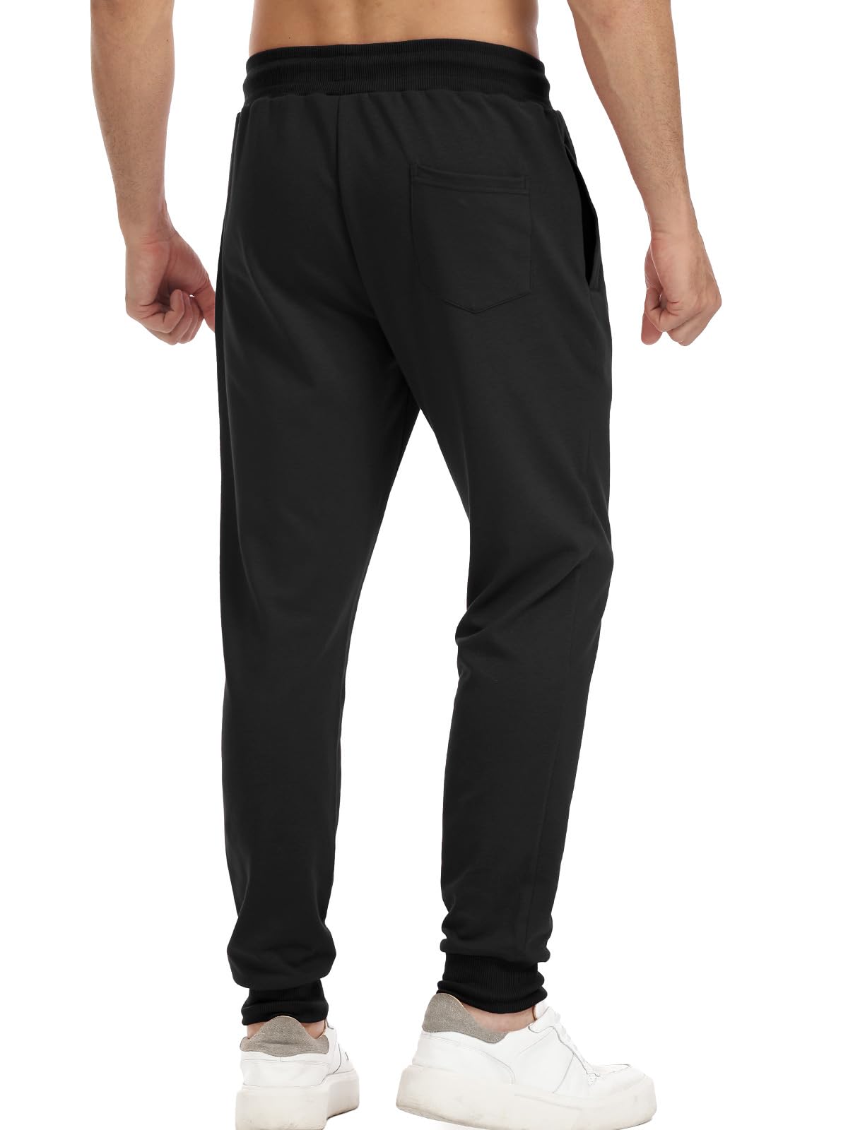 Suwangi Pantalon de Survetement pour Homme Jogging Training Pantalons de Course à Pied et D'entraînement Tapered Cuff avec Poches Zippées