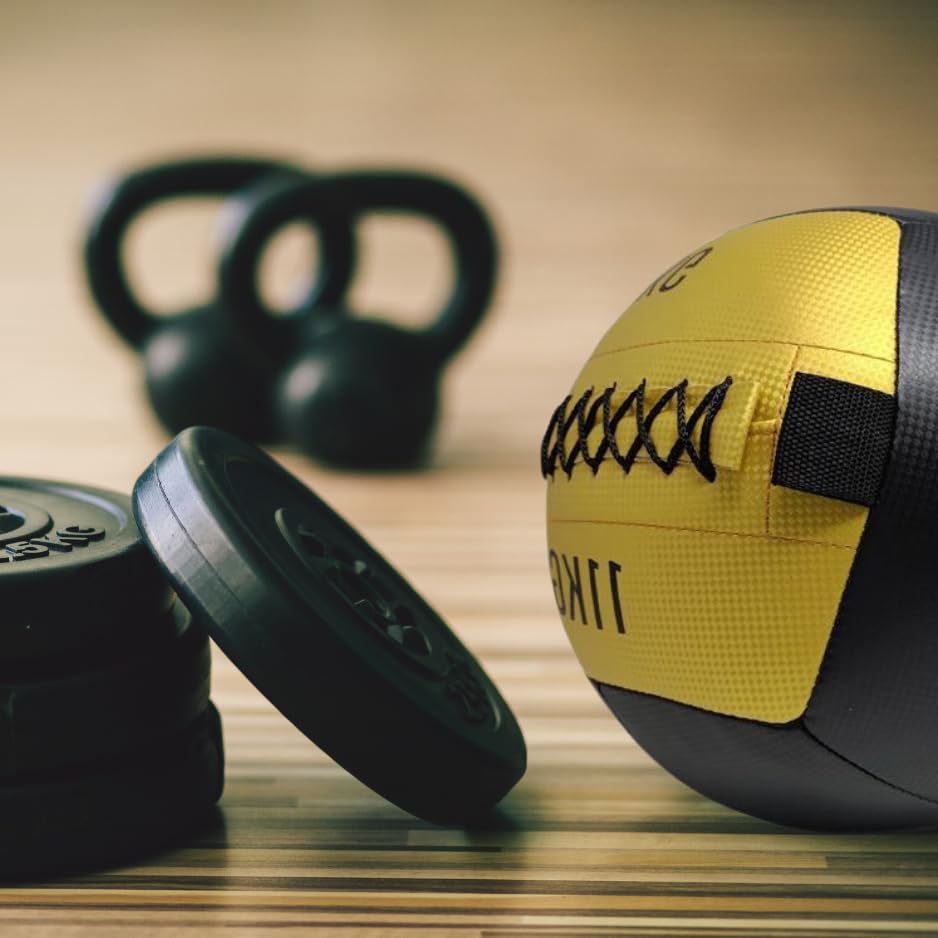 Balón medicinal fitness wall ball multifunción, pelotas médicas de ecopiel Made in Italy, Gym ball bolas medicinales crossfit