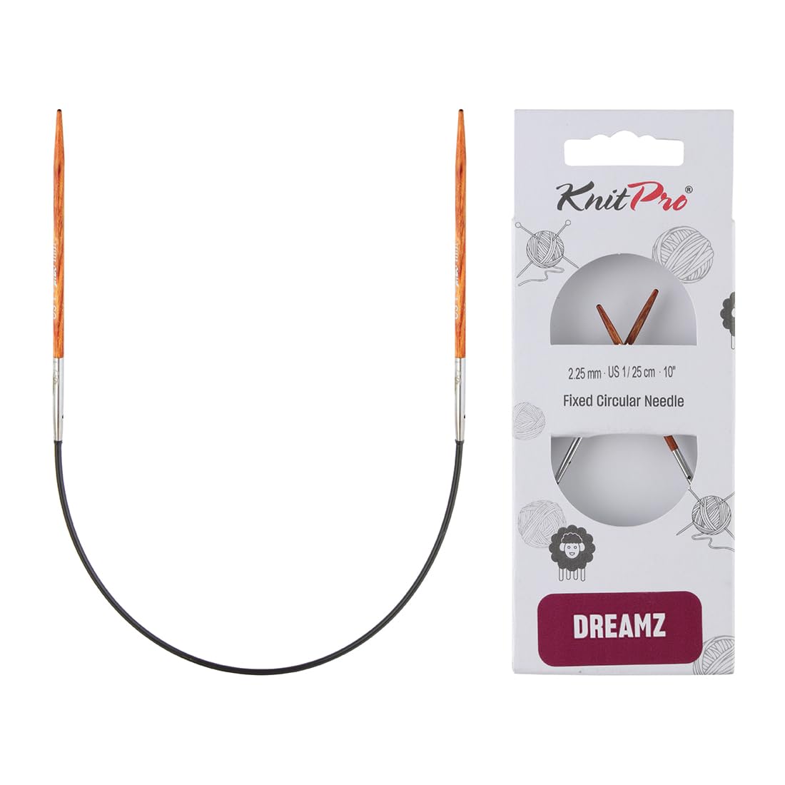 KnitPro Dreamz Fixed Circular Needles 10" (25cm) | Size 2.25mm