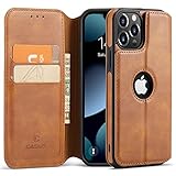 Casus Logo View Compatible with iPhone 13 Pro Max Wallet Case Slim Magnetic Flip Cover Faux Leather