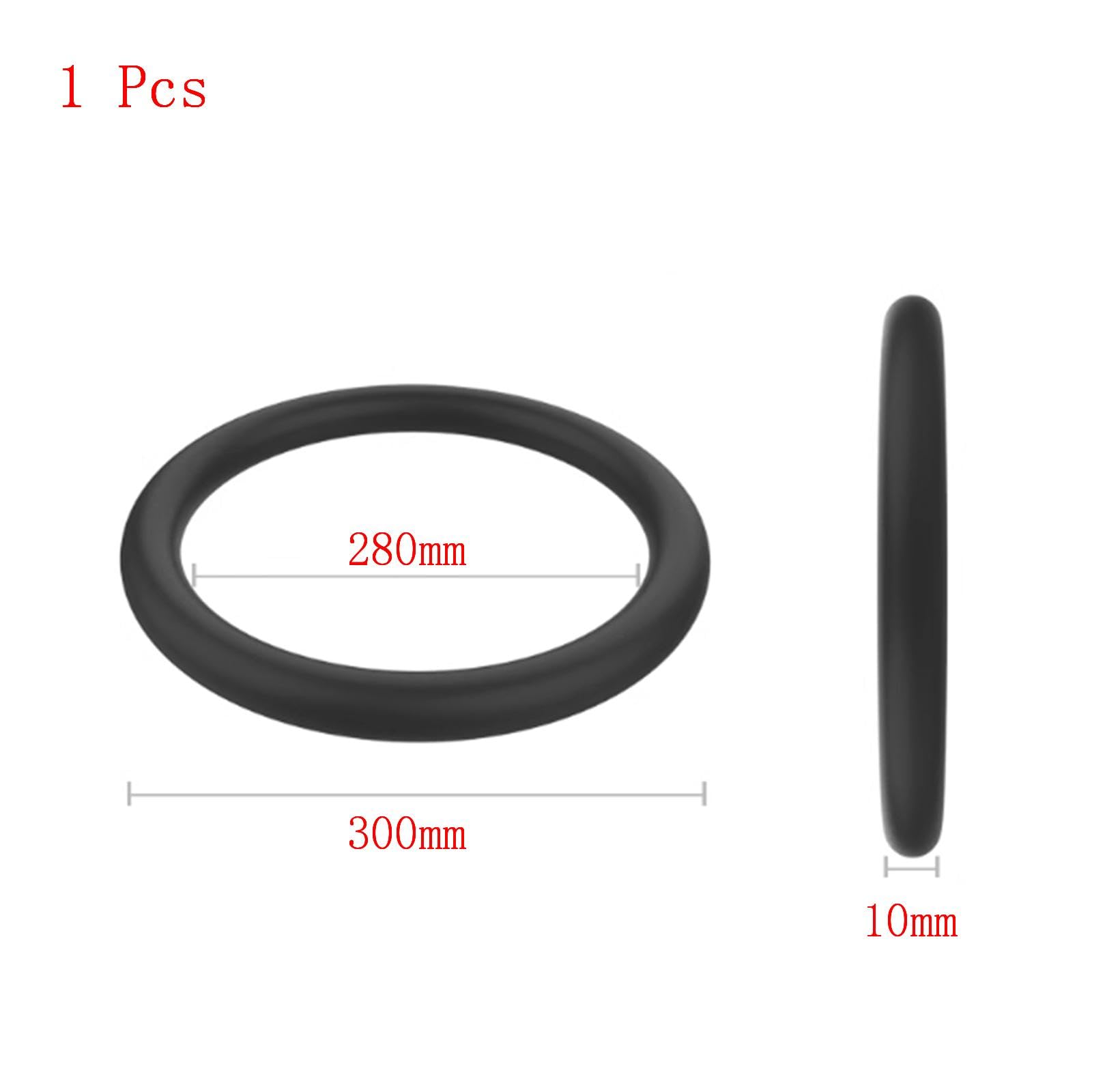 O-ring EPDM 280mm ID, 300mm OD, 10mm Larghezza, O-ring neri, Guarnizione di tenuta metrica Pacchetto di 1