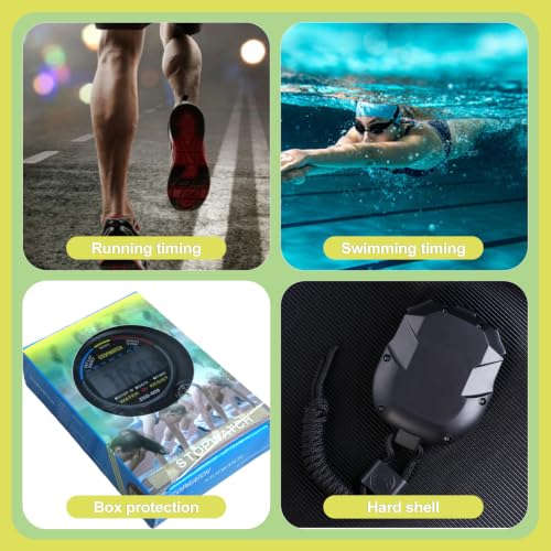 Cronómetro digital deportivo con pantalla LCD grande pack de 2 miniatura 6