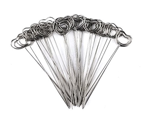 Honbay 30pcs DIY Heart Shape Ring Loop Craft Wire Clip Table Card Note Photo Memo Holder Metal Clamp Clay Cake Decoration Accessories