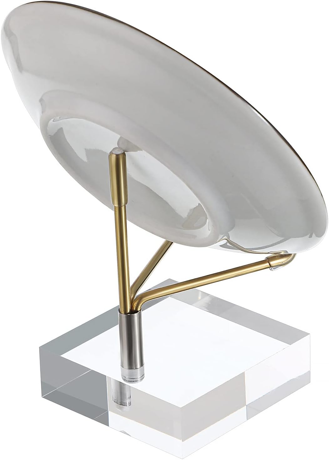 Hipiwe Adjustable Metal Arms Display Stand Easel with Acrylic Base, Medium