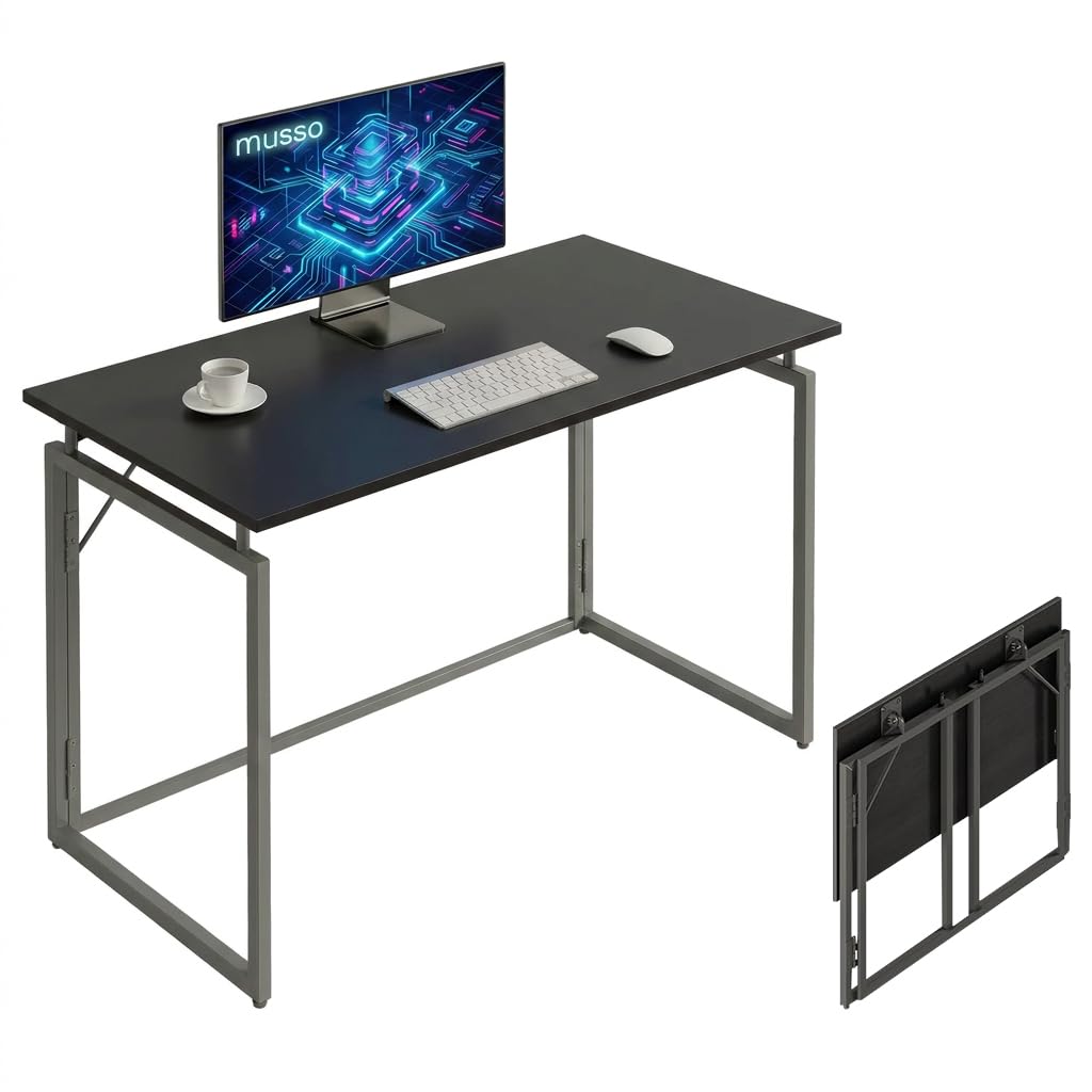 MUSSO F5 Escritorio Plegable 80 x 40 cm sin Montaje | 80 x 40 cm; diseño plegable; sin montaje; escritorio compacto; uso en casa u oficina