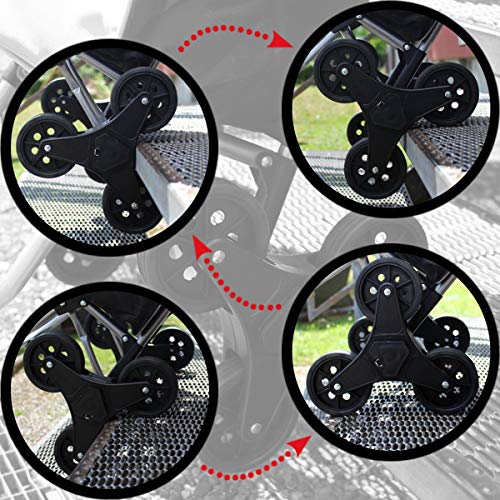 Stimo Einkaufstrolley klappbar mit 3-Rad-Mechanik/Treppensteiger Einkaufsroller – Bild 7