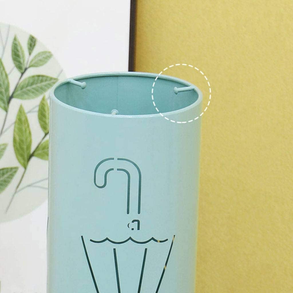Hacaroa Metalen ronde paraplustandaard rek, vrijstaande parapluhouder, wandelstokken houder voor entree, huis, kantoor, zwart