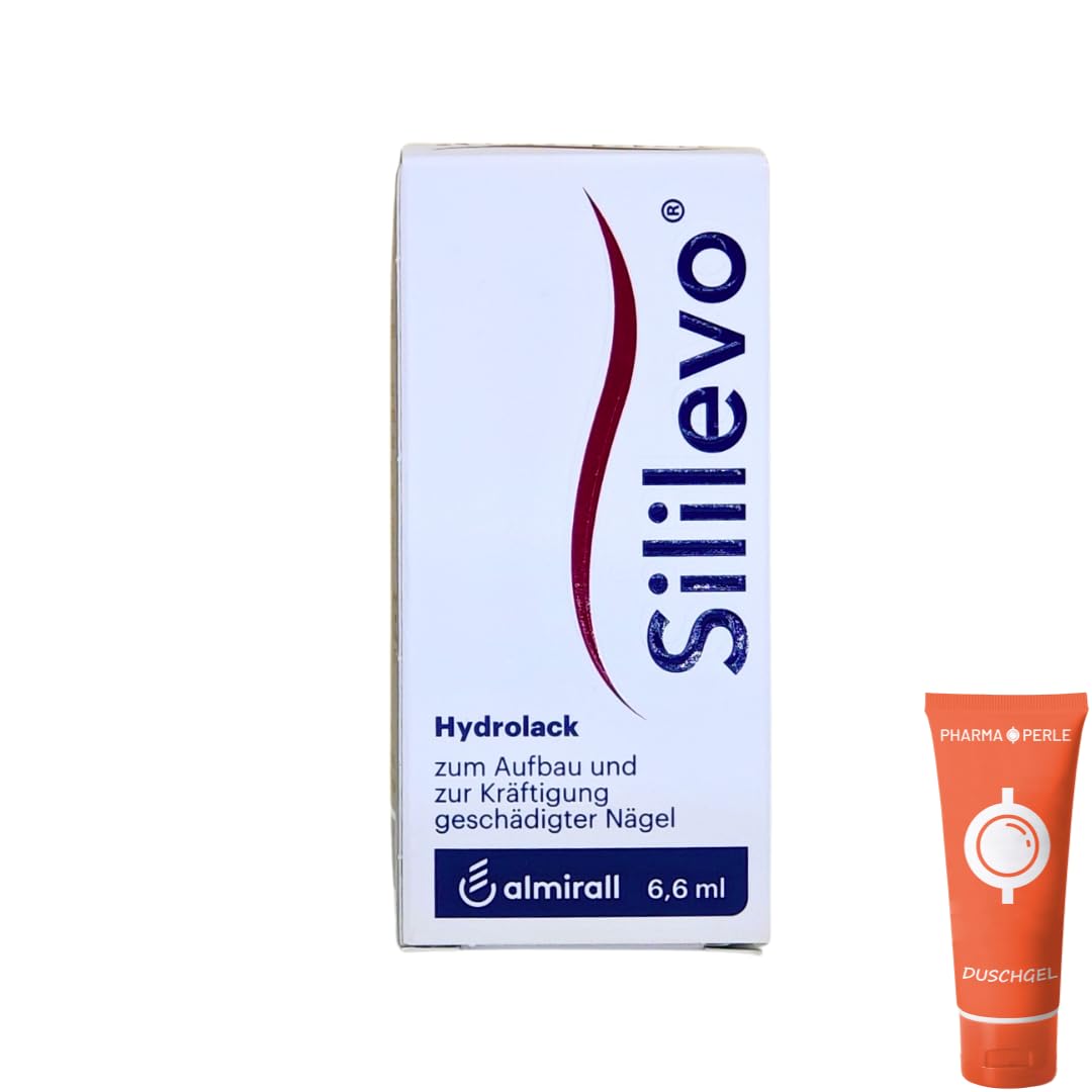 Sililevo Hydrolack 1x 6,6 ml I Aufbau und Kräftigung geschädigter Nägel I Medizinischer Nagelstärker I Nagelspliss, Nagelbruch, Nagelpsoriasis I Spar-Set plus Pharma Perle