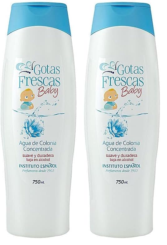 Instituto Español Gotas Frescas Baby Agua de Colonia - 750 ml (Paquete de 2)