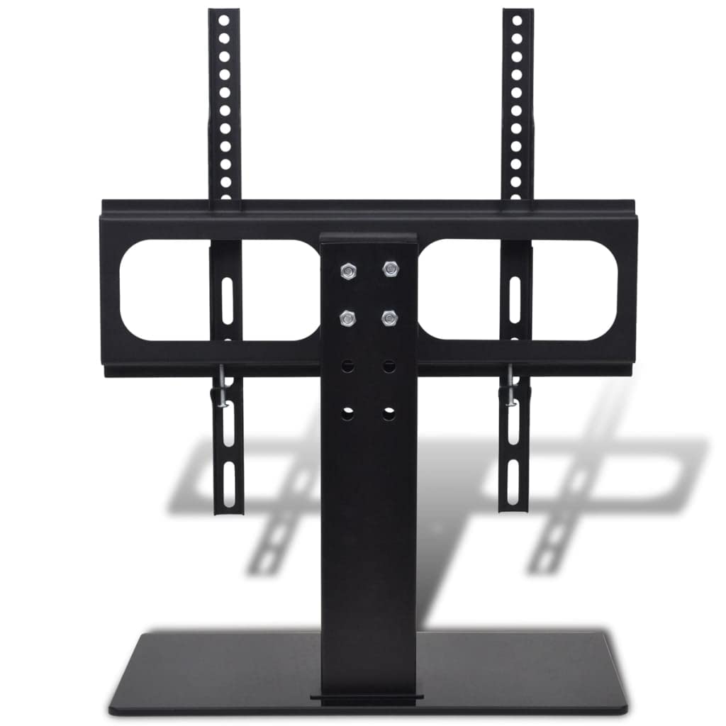 Supporto TV per schermi da 26-42 pollici fino a 30 kg, VESA 400 x 400 mm, regolabile in altezza, stabile base in vetro e acciaio